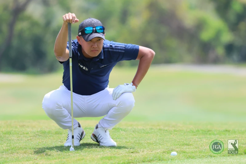 沈威成以三回合總桿205桿-11暫並列第一。Tpga／林聖凱攝