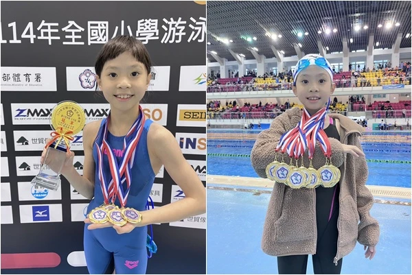 石苡辰成全小錦史上首位12金選手。黃歆蓉提供