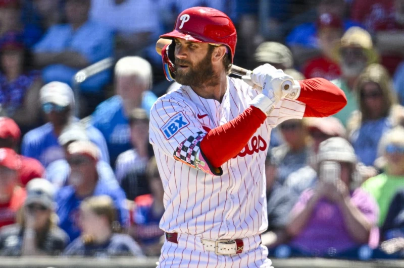 費城人當家球星哈波（Bryce Harper）。法新社