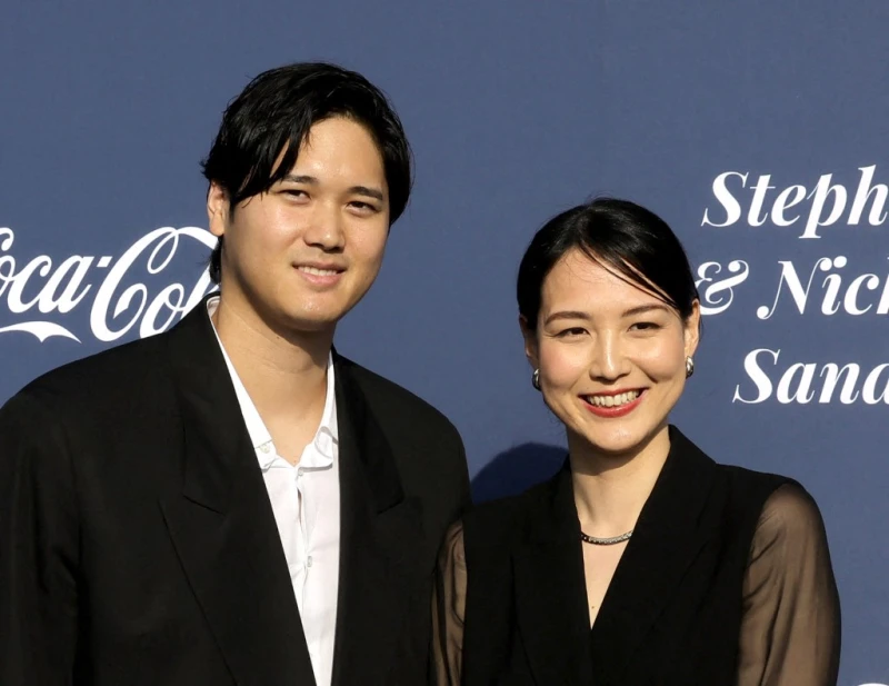 洛杉磯道奇球星大谷翔平與妻子田中真美子愛的結晶將誕生。法新社