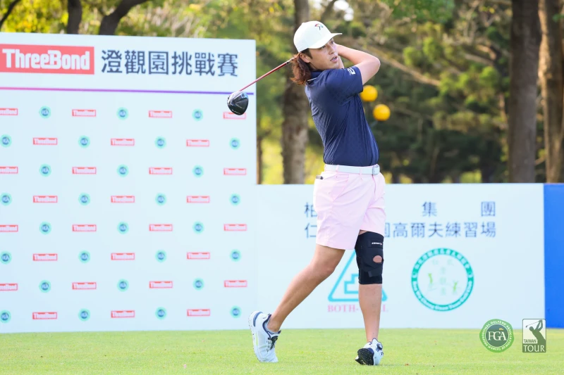 第一回合楊斐皓以總桿數69桿-3暫並列第四。Tpga／林聖凱攝影
