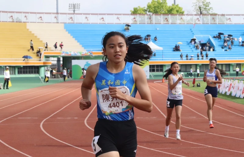 陳羿岑在國女200公尺大會紀錄掛名。114全中運執委會提供