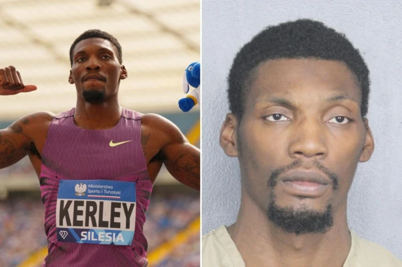 奧運100公尺獎牌的美國短跑名將克里（Fred Kerley）在邁阿密遭警方逮捕。摘自每日郵報推特