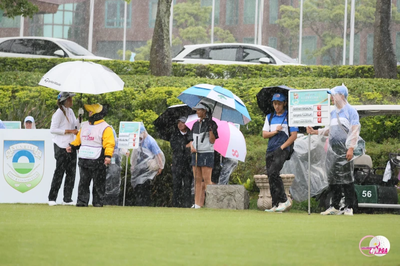 2025大聯大女子高爾夫公開賽第四回合因天候因素取消比賽。Tlpga提供／葉勇宏攝