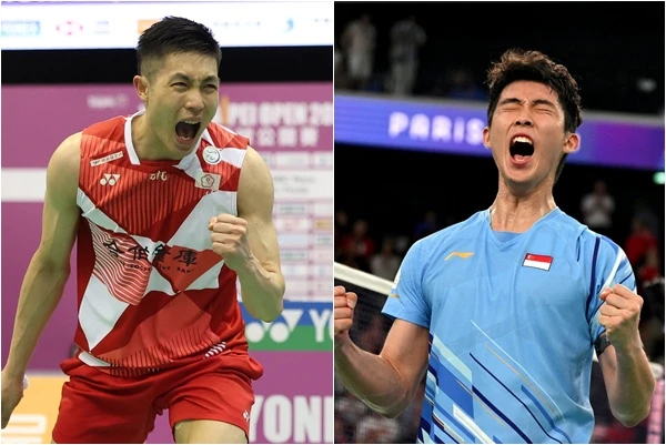 周日周天成(左)與駱建佑對決爭男單冠軍。合成照片