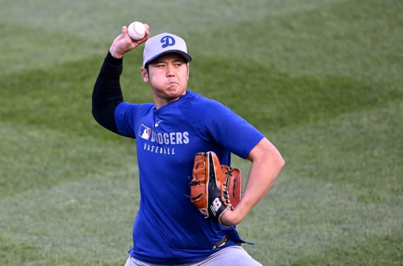 大谷翔平已經開始練投。法新社