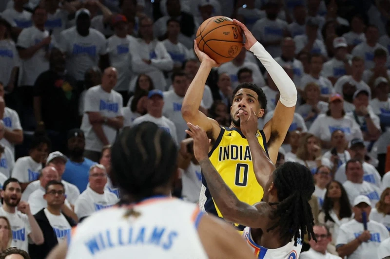 哈利伯頓(Tyrese Haliburton)再次扮演英雄,命中準絕殺中距離跳投。法新社