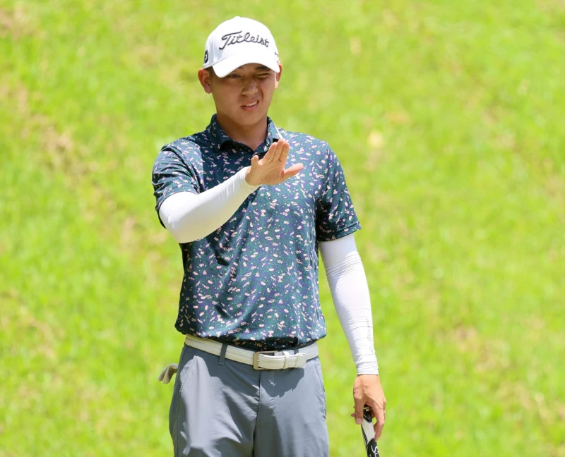 林大銪首回合打出67桿-5暫居領先。Tpga／林聖凱攝影