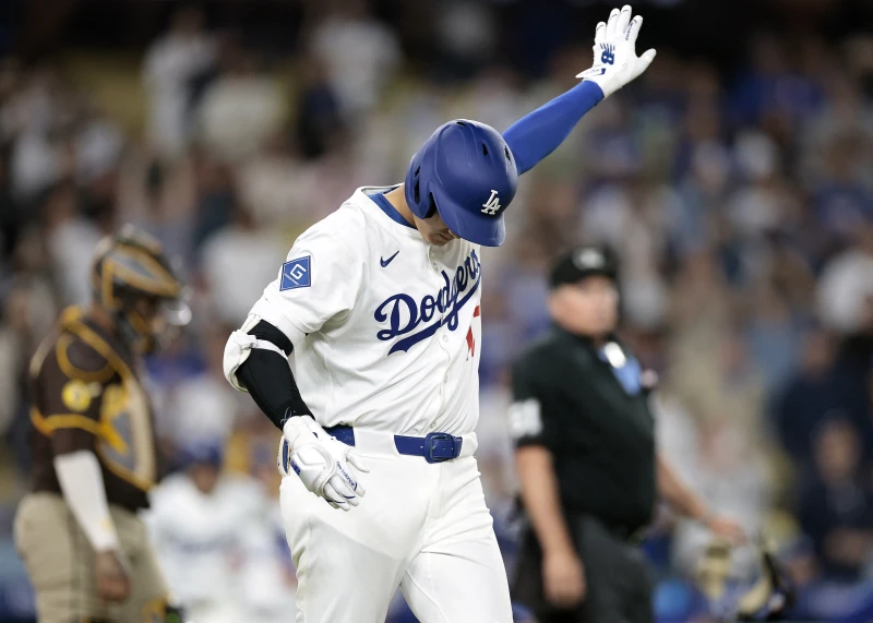 大谷翔平今又被對方終結者蘇亞雷茲（Robert Suarez）打到。法新社