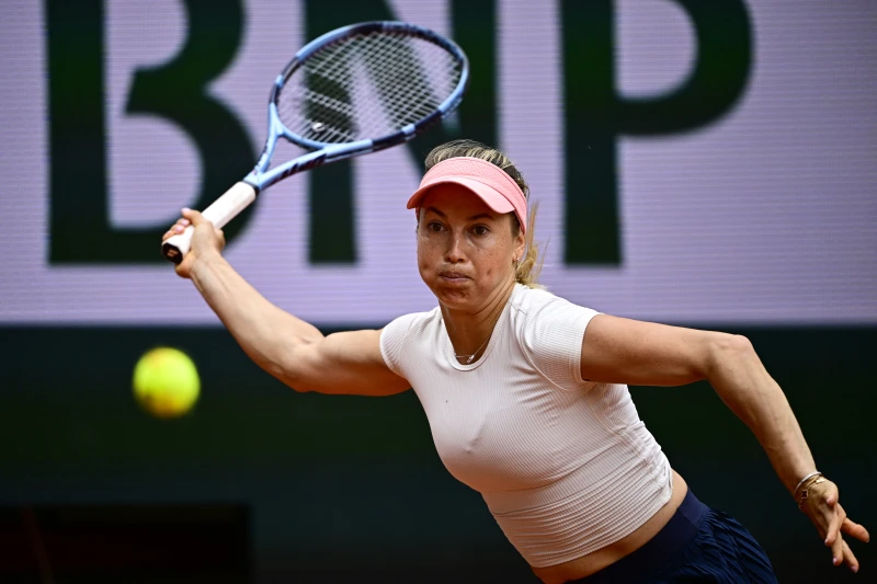 哈薩克女將普汀塞娃（Yulia Putintseva）驚爆安全疑慮後吞雙蛋落敗。法新社
