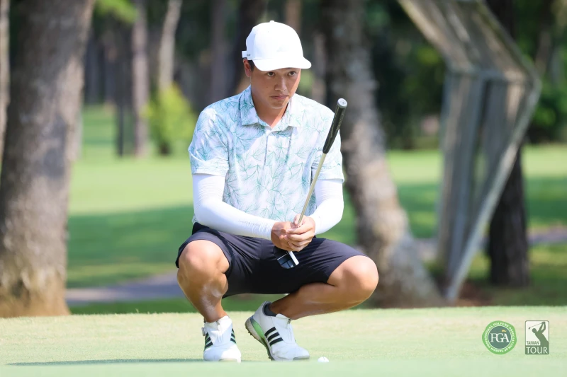 陳裔東首回合以66桿-6暫並列第一。Tpga／林聖凱攝影