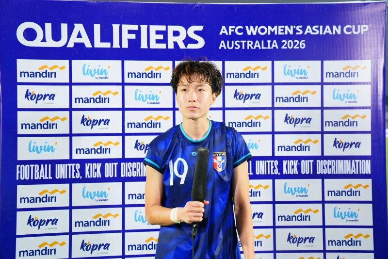 中華女足蘇育萱獲選單場MVP。中華足協提供