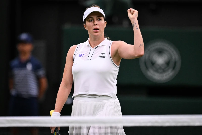 俄羅斯好手帕芙柳琴科娃（Anastasia Pavlyuchenkova）賽事中遭到電子線審的誤判。法新社