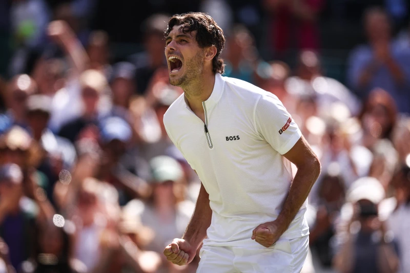 世界第5美國好手弗里茨(Taylor Fritz)首度打進溫網4強。法新社