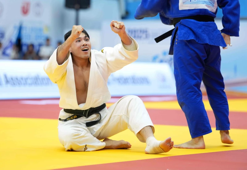 目前身兼選手與教練身分的盧冠誌表示,這面金牌意義重大獲勝瞬間難掩興奮之情 。柔道總會提供