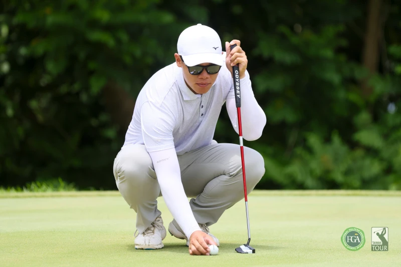 李睿紳第一回合以69桿-3暫並列第五。Tpga／林聖凱攝影
