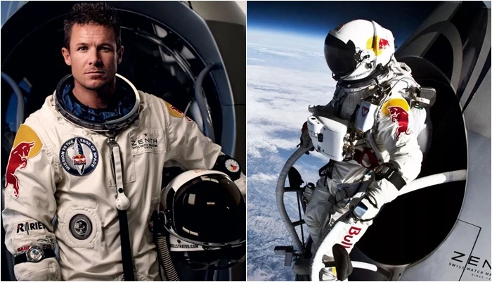 奧地利極限運動傳奇鮑加特納(Felix Baumgartner)於動力滑翔翼訓練中發生意外過世。合成照片
