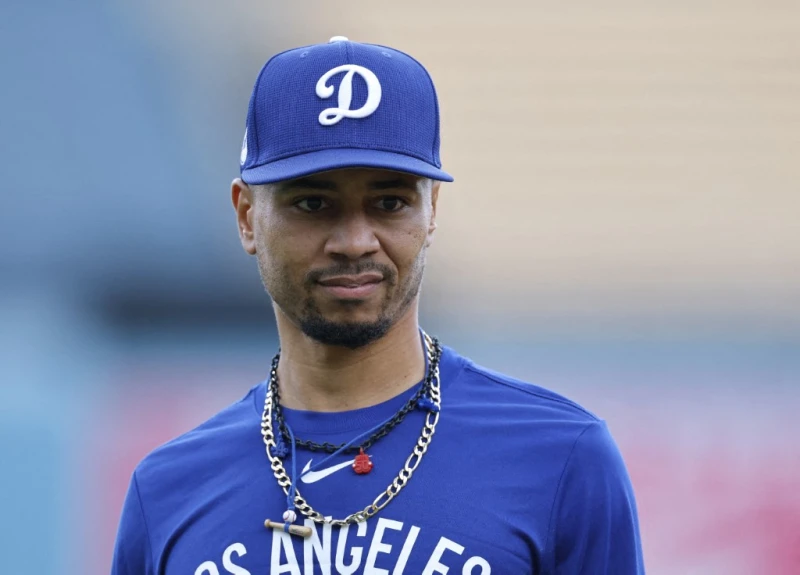 洛杉磯道奇隊當家球星貝茲(Mookie Betts)陷入嚴重低潮。法新社