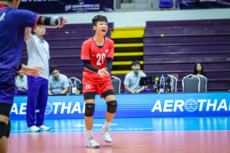 U16中華男排來自苑裡高中柯昱承。排球協會提供