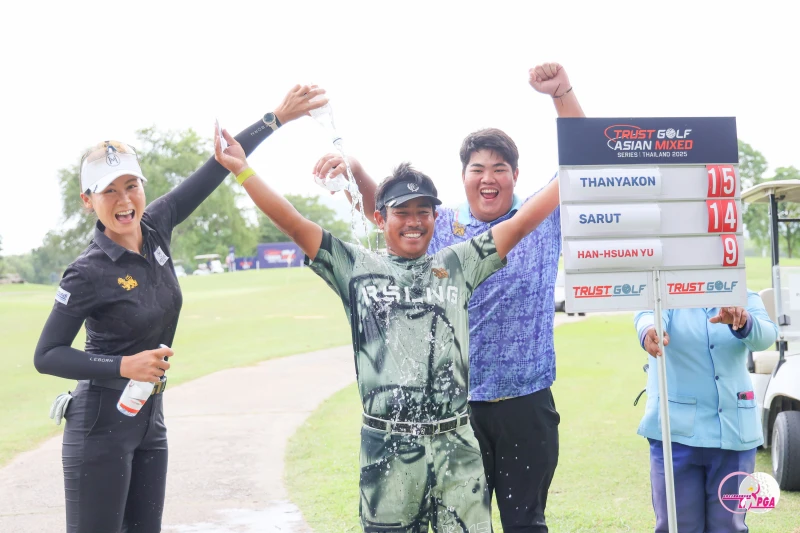 泰國男子選手塔亞康Thanyakon Khrongpha，最終以三回合總桿201桿-15逆轉奪冠。Tlpga／葉勇宏攝