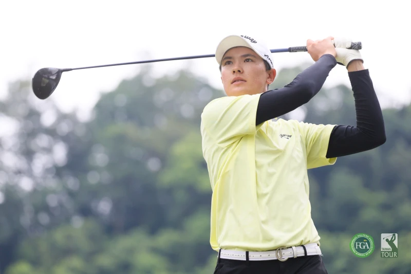義大利選手加布里埃爾德巴爾巴首回合以67桿-5暫並列第三。Tpga／林聖凱攝影