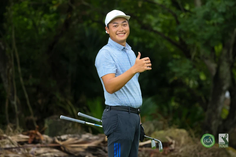 陳裔東首回合以66桿-6暫居第二。Tpga／林聖凱攝影