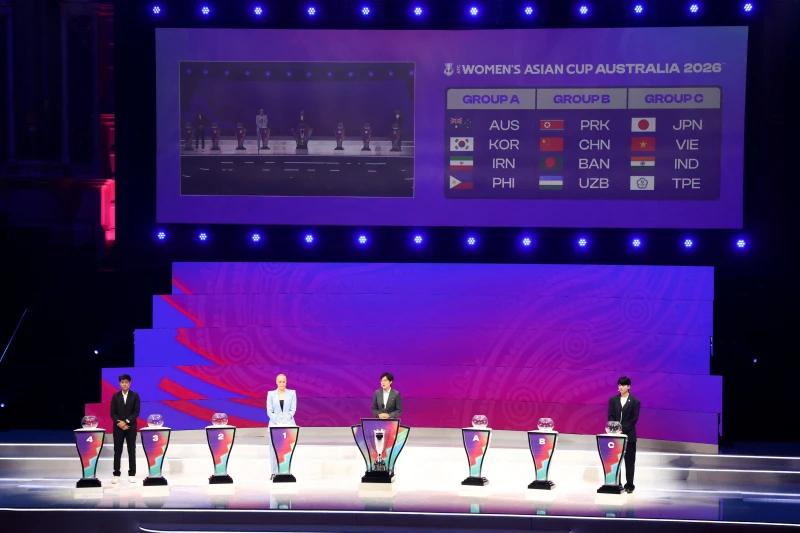 2026年亞洲盃女足分組揭曉。法新社