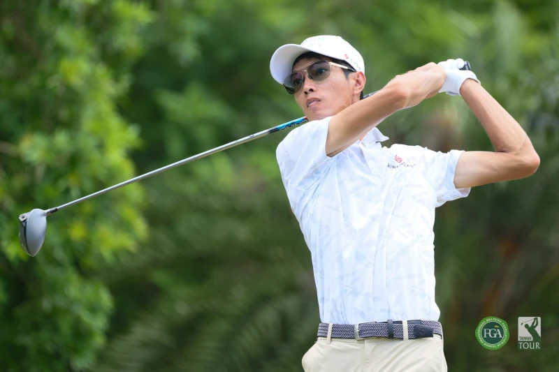 張緯綸以三回合總桿198桿-18暫並列第一。Tpga／林聖凱攝影 