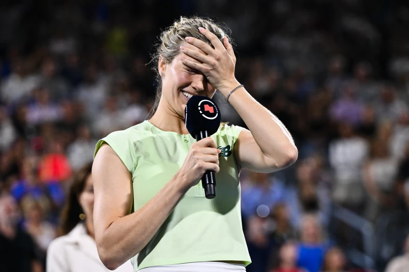 加拿大31歲網球甜心布夏(Eugenie Bouchard)含淚告別網壇。法新社
