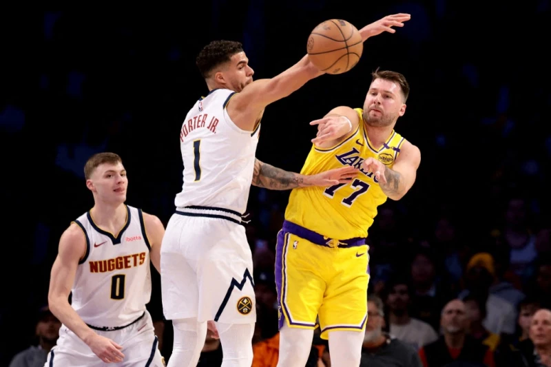 唐西奇(Luka Doncic)與湖人簽下巨額續約合約。法新社