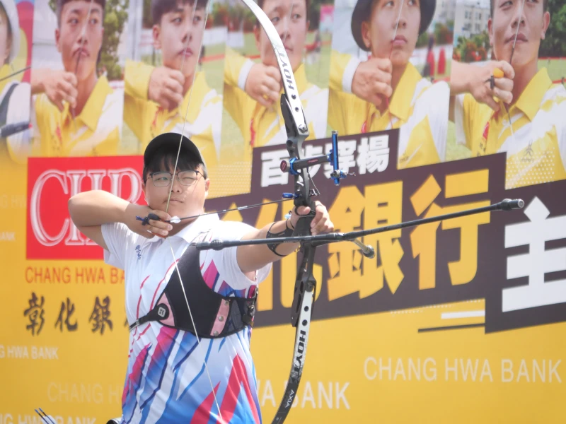 協會青年1隊劉佳耘逼出延長加射後用10分箭，保住自己在女單的百分百勝率。射箭協會提供