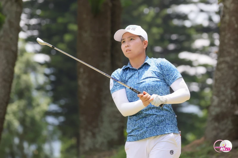 陳宇茹首回合打出69桿-3暫居第二。Tlpga／葉勇宏攝