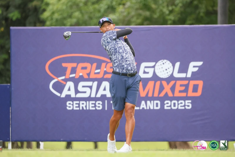 王偉軒以兩回合總桿129桿-13暫時單獨領先。Tlpga／葉勇宏攝