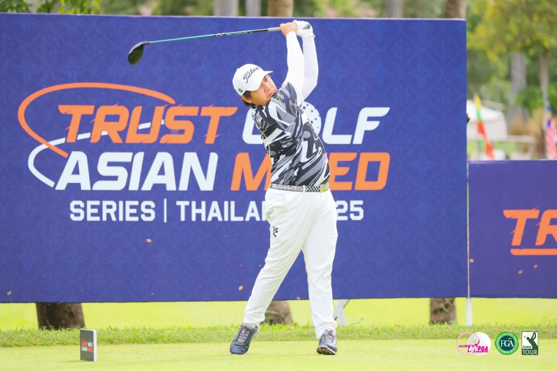 泰國男子選手龐姆沙克山辛Poom Saksansin以三回合總桿194桿-19獲得第二名。Tlpga／葉勇宏攝