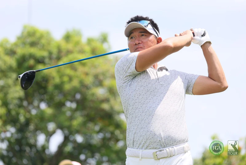 李士鴻第一回合以69桿-3暫並列第一。Tpga／林聖凱攝影