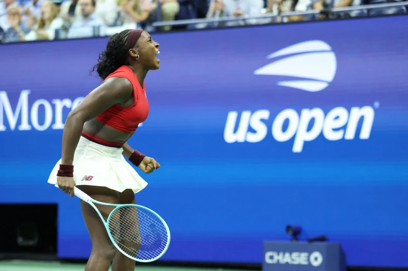 2023年美網冠軍高芙（Coco Gauff）今在美網首輪三盤驚險過關。法新社
