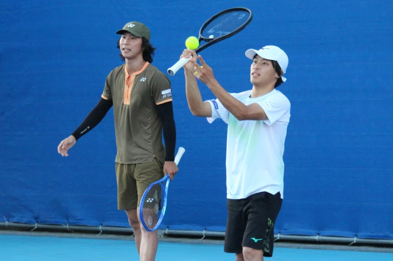 大會第二種子市川泰誠／松田龍樹闖進四強。網球協會提供