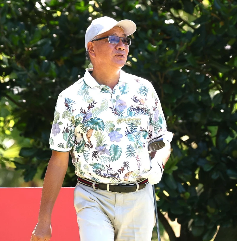第一回合長春組謝錦昇66桿以-6暫並列第二。鍾豐榮攝影