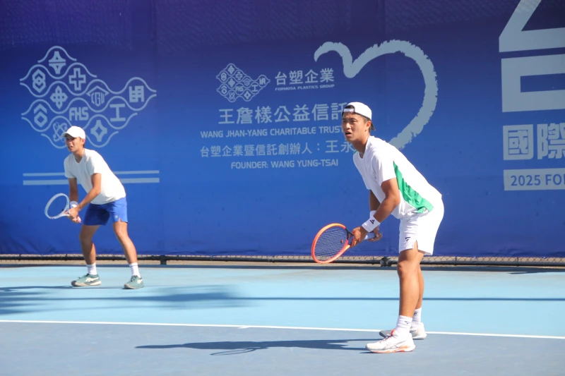 雙打唯一希望 - 臺將組合李冠毅／林南勳無緣闖明日冠軍戰。網球協會提供