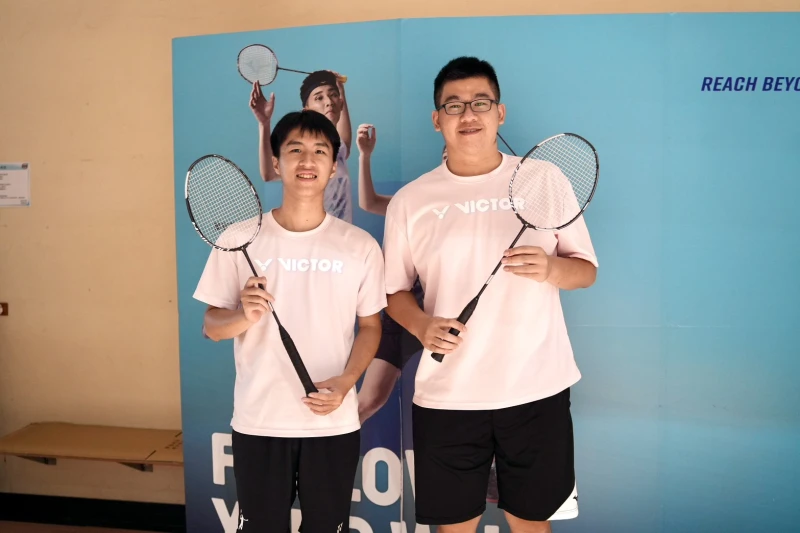 陳子益（左）和李凡邑首次搭擋出賽。大專體總提供