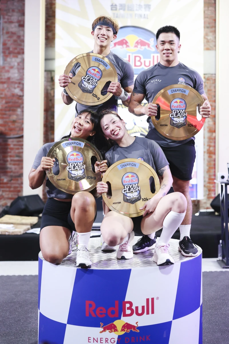 Red Bull Gym Clash台灣冠軍出爐Tumaz Strong將代表台灣，前進希臘爭取地表最強健身房的榮譽。紅牛提供