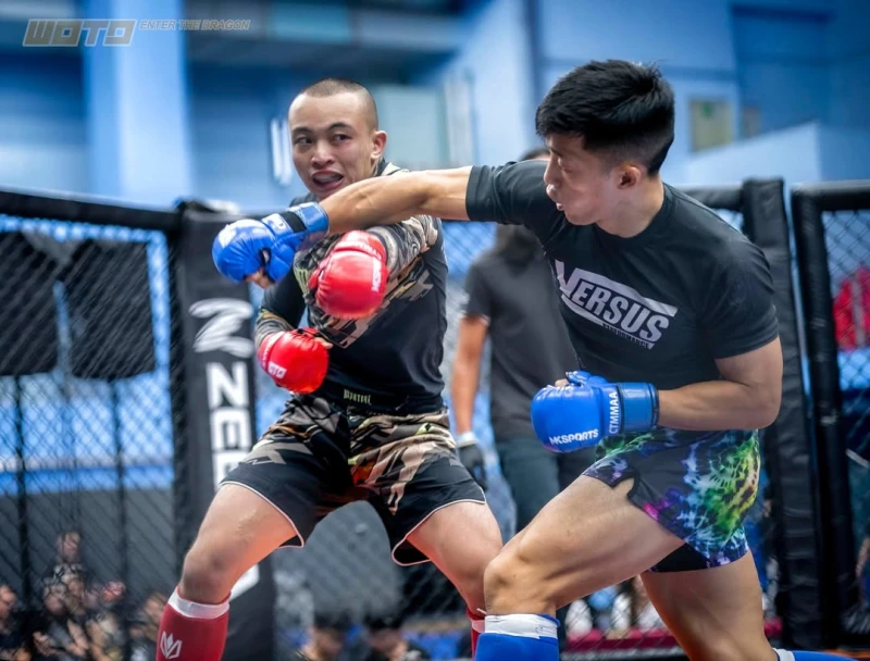 台灣 Khabib稱號的角力高手蜜獾武士彭皓宇(左)。大會提供