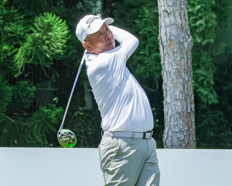 2025松柏嶺長春慈善賽第一回合 汪德昌68桿-4暫列第二。陳文欣攝影