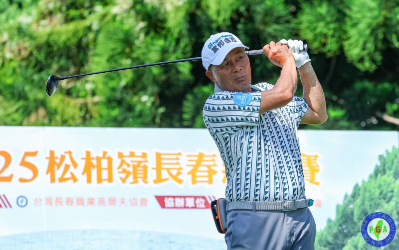 2025松柏嶺長春慈善賽第一回合 盧建順67桿-5暫居首位。陳文欣攝影