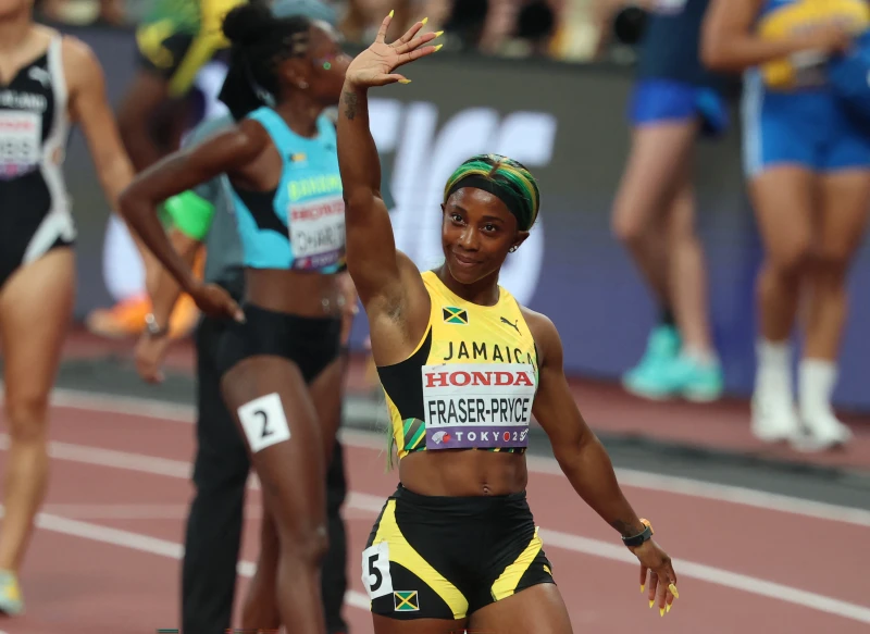普萊斯（Shelly-Ann Fraser-Pryce）的傳奇生涯，於週日在東京世界田徑錦標賽畫下句點。法新社