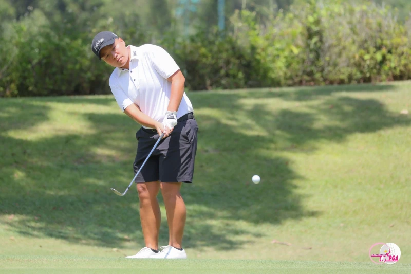 梁宜羚首回合擊出69桿-3暫並列領先。Tlpga／葉勇宏攝