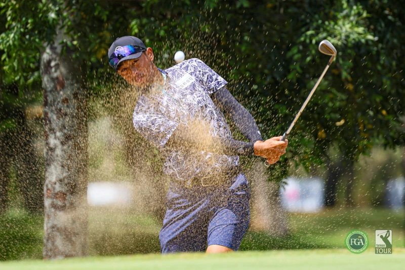 王偉軒首回合以69桿-3暫並列第四。Tpga/林聖凱攝影