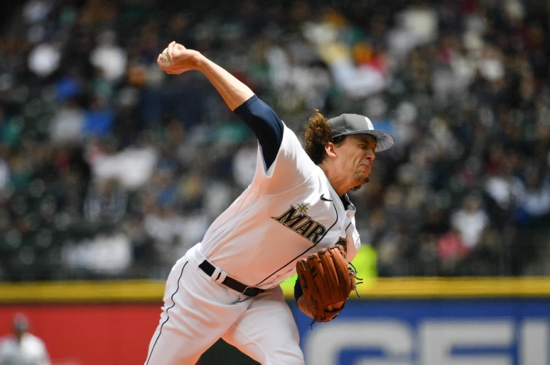 西雅圖水手則是Logan Gilbert,本季先發23場,5勝6敗,ERA 3.53。法新社