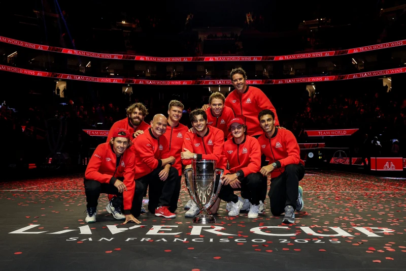 世界隊第三度捧起拉沃盃。摘自ATP推特