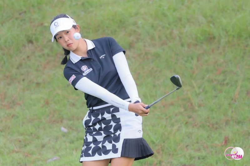 泰國選手喬爾切娃Cholcheva Wongras以兩回合總桿低於標準桿12桿的132桿單獨領先群雌。Tlpga／葉勇宏攝